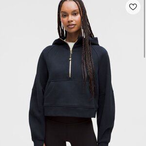 Scuba Oversized Half-Zip Hoodie- Navy/Gold Sz, M/L- NWT